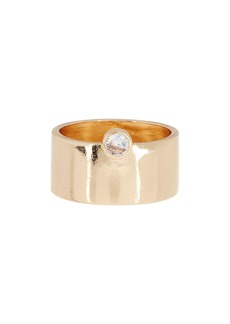 NORDSTROM RACK Cubic Zirconia Accent Cigar Band Ring in Clear- Gold at Nordstrom Rack