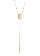 NORDSTROM RACK Cubic Zirconia Ball Chain Y-Necklace in Clear- Gold at Nordstrom Rack