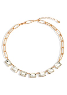 NORDSTROM RACK Cubic Zirconia Collar Necklace in Clear- Gold at Nordstrom Rack