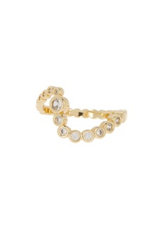 NORDSTROM RACK Cubic Zirconia Curved Band Ring in Clear- Gold at Nordstrom Rack