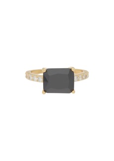 NORDSTROM RACK Cubic Zirconia Ring in Clear- Black- Gold at Nordstrom Rack