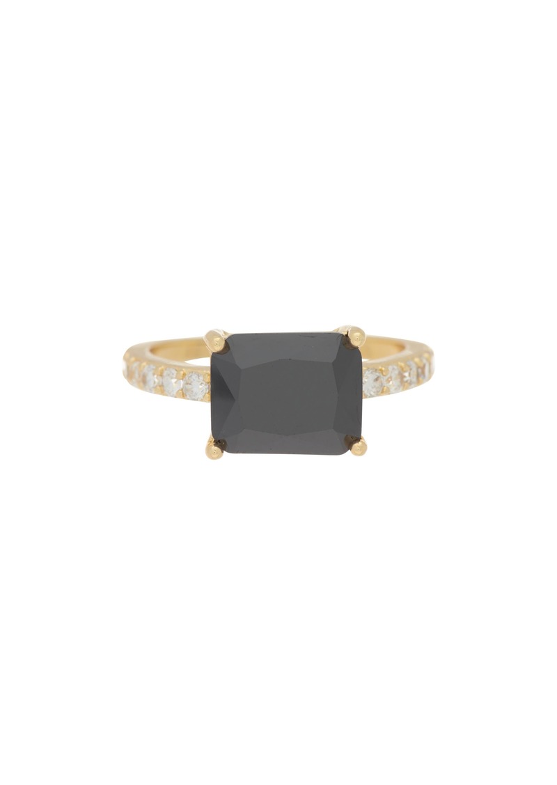 NORDSTROM RACK Cubic Zirconia Ring in Clear- Black- Gold at Nordstrom Rack
