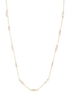 NORDSTROM RACK Cubic Zirconia Station Necklace in Clear- Gold at Nordstrom Rack