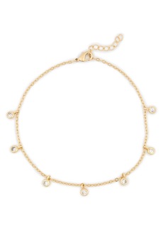 NORDSTROM RACK CZ Shakey Charm Chain Anklet in Clear- Gold at Nordstrom Rack