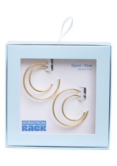 NORDSTROM RACK Demi Fine Set of 2 Hoop Earrings in Gold at Nordstrom Rack