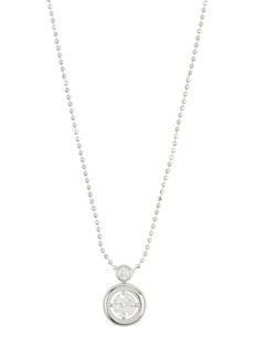 NORDSTROM RACK Demifine Cubic Zirconia Pendant Necklace in Clear- Silver at Nordstrom Rack