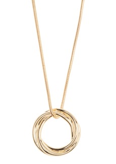 NORDSTROM RACK Double Ring Pendant Necklace in Gold at Nordstrom Rack