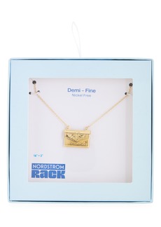 NORDSTROM RACK Demi-Fine Envelope Pendant Necklace in Gold at Nordstrom Rack