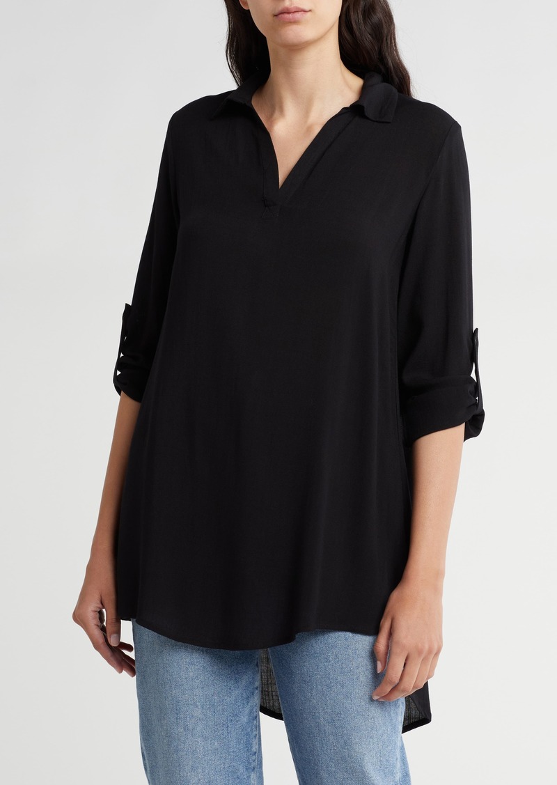 NORDSTROM RACK Everyday Flowy Cover-Up Tunic in Black at Nordstrom Rack