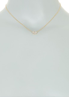 NORDSTROM RACK Hexagon Cut Cubic Zirconia Pendant Necklace in Clear- Gold at Nordstrom Rack