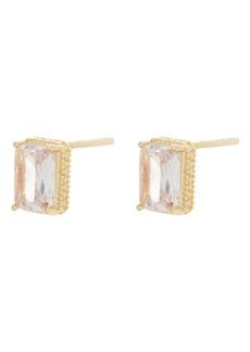 NORDSTROM RACK Large CZ Stud Earrings in Clear- Gold at Nordstrom Rack