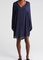 NORDSTROM RACK Long Sleeve Cover-Up Dress in Rust Spice at Nordstrom Rack