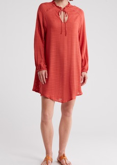 NORDSTROM RACK Long Sleeve Cover-Up Dress in Rust Spice at Nordstrom Rack