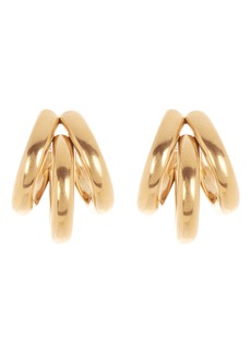 NORDSTROM RACK Waterproof Multi Row Waterproof Huggie Hoop Earrings in Gold at Nordstrom Rack