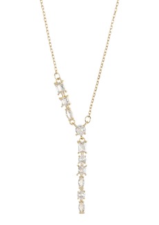 NORDSTROM RACK Multi-Shape Cubic Zirconia Lariat Necklace in Clear- Gold at Nordstrom Rack