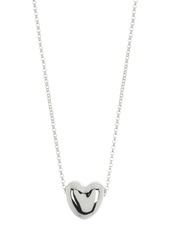 NORDSTROM RACK Puffy Heart Pendant Necklace in Silver at Nordstrom Rack