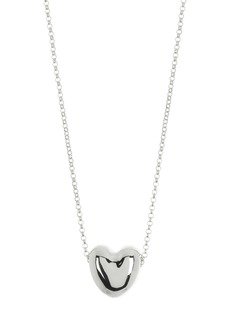 NORDSTROM RACK Puffy Heart Pendant Necklace in Silver at Nordstrom Rack