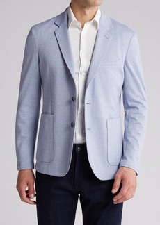 NORDSTROM RACK Soft Knit Sport Coat in Blue Grey Canatabria Tooth at Nordstrom Rack