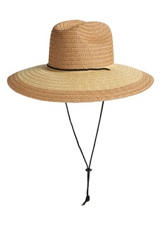 NORDSTROM RACK Straw Lifeguard Hat in Dark Natural Combo at Nordstrom Rack