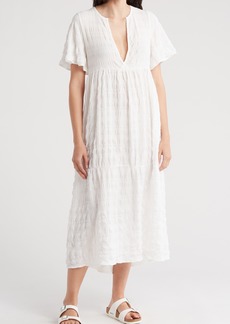 NORDSTROM RACK Texture Flowy Maxi Dress in White at Nordstrom Rack