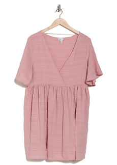 NORDSTROM RACK Textured Tunic Cover-Up Dress in Pink Zephyr at Nordstrom Rack
