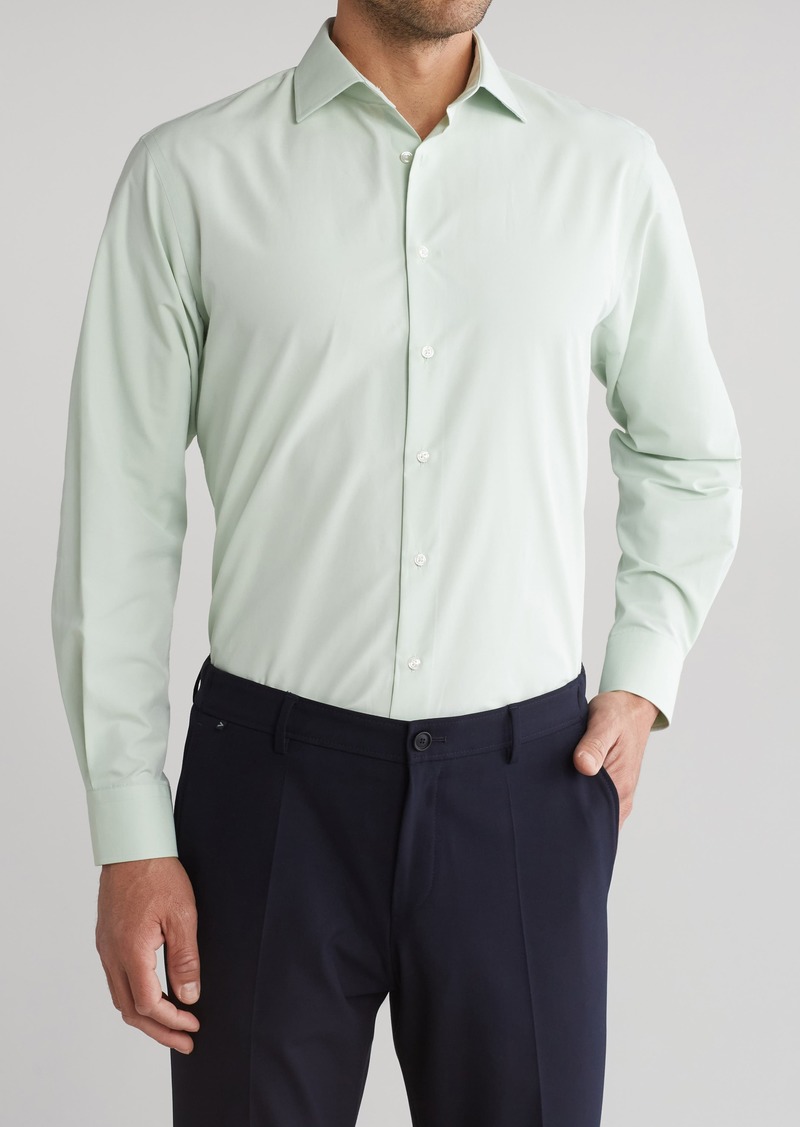 NORDSTROM RACK Traditional Fit Button-Up Dress Shirt in Green Quiet at Nordstrom Rack