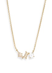 NORDSTROM RACK Triple Cubic Zirconia Pendant Necklace in Clear- Gold at Nordstrom Rack