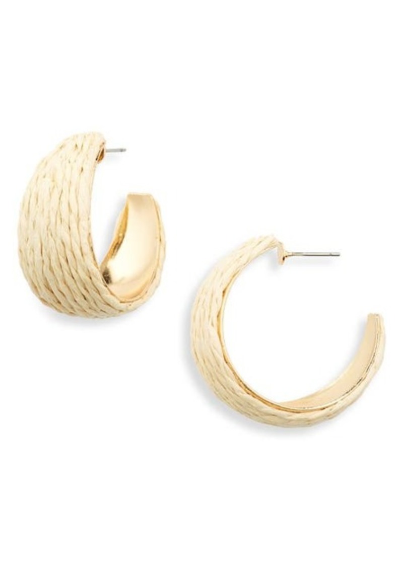 Nordstrom Raffia Hoop Earrings