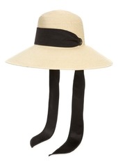 Nordstrom Sash Woven Straw Sun Hat in Natural Light Combo at Nordstrom