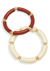 Nordstrom Set of 2 Resin Tube Stretch Bracelets