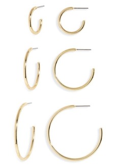 Nordstrom Set of 3 Wire Hoop Earrings