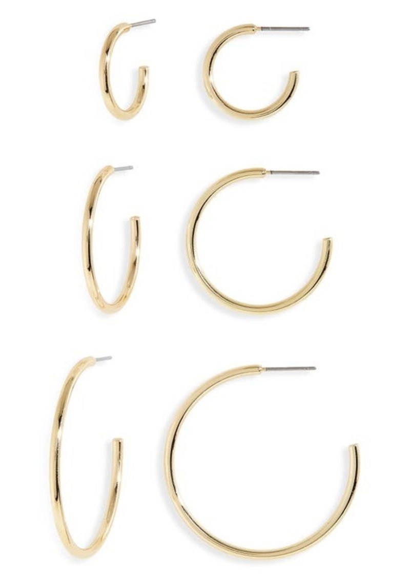 Nordstrom Set of 3 Wire Hoop Earrings