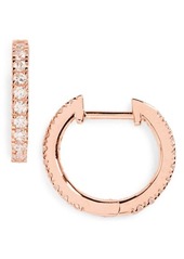 Nordstrom Small Hoop Earrings in Clear- Rose Gold at Nordstrom