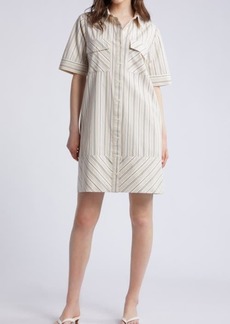 Nordstrom Stripe A-Line Shirtdress
