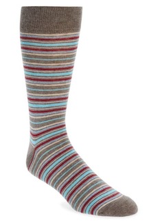 Nordstrom Stripe Cotton Blend Dress Socks