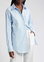 Nordstrom Stripe Long Sleeve Cotton Button-Up Shirt