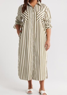 Nordstrom Stripe Long Sleeve Shirtdress