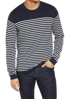 Nordstrom Stripe Organic Cotton Blend Sweater in Navy Blazer Stripe at Nordstrom