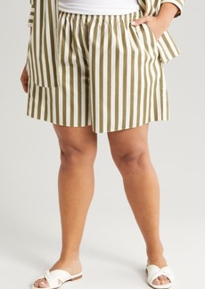 Nordstrom Stripe Pull-On Cotton Shorts