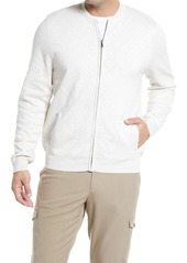Nordstrom Tech-Smart Texture Bomber Jacket in Natural Taupe at Nordstrom