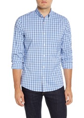 Nordstrom Tech-Smart Trim Fit Check Button-Down Sport Shirt in Blue Rain Check at Nordstrom