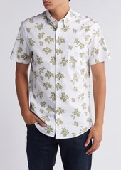 Nordstrom Tech-Smart Trim Fit Floral Short Sleeve Performance Button-Down Shirt