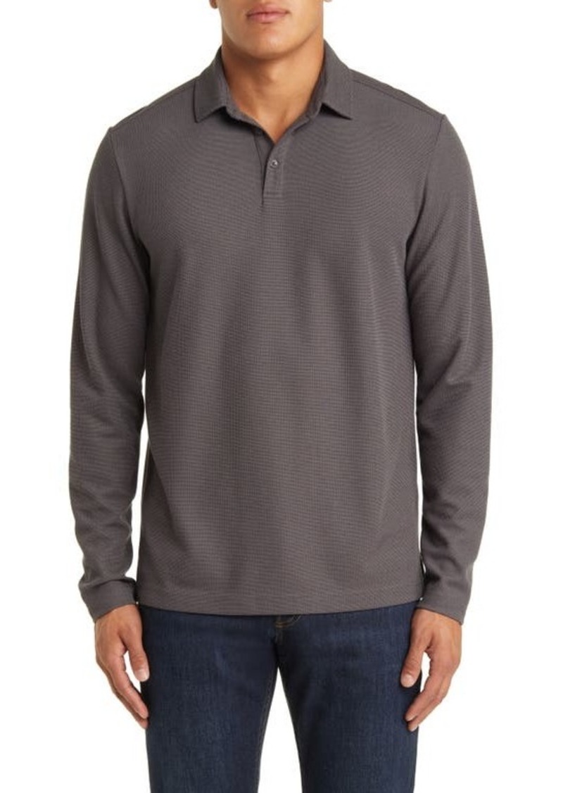Nordstrom Texture Knit Long Sleeve Polo