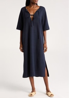 Nordstrom Tie Keyhole Cover-Up Midi Dress