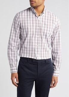 Nordstrom Trim Fit Check Stretch Button-Down Shirt
