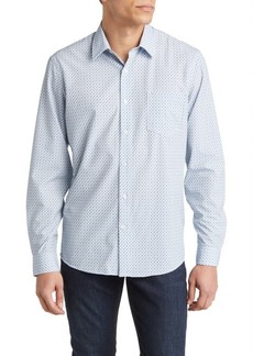 Nordstrom Trim Fit Geometric Print Stretch Button-Up Shirt