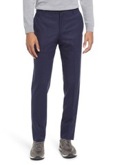 Nordstrom Trim Stretch Wool Trousers in Navy Blazer at Nordstrom