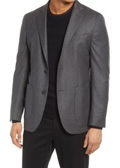 Nordstrom Trim Wool & Cashmere Sport Coat in Grey Pavement at Nordstrom