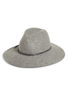 Nordstrom Wide Brim Wool Panama Hat in Grey Light Heather Combo at Nordstrom