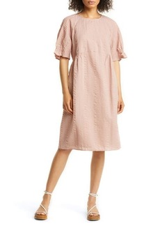 Nordstrom Women's Easy Puff Sleeve A-Line Dress in Pink Adobe at Nordstrom